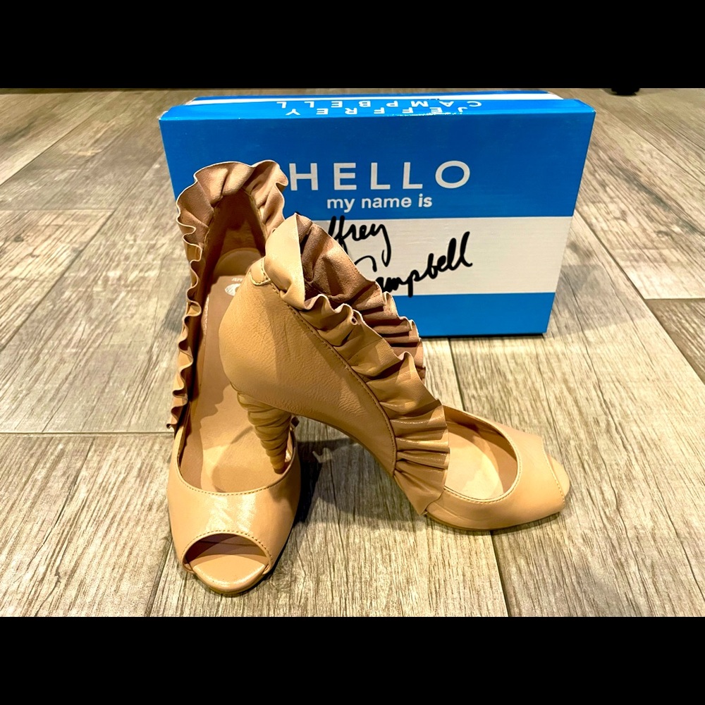 NEW Jeffery Campbell peep-toe pumps